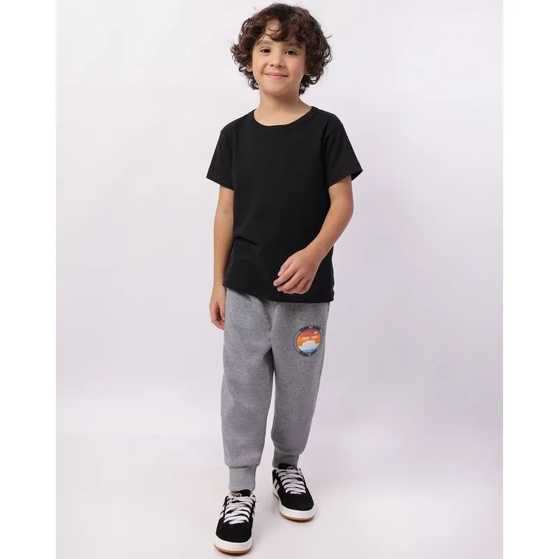 Calça Moletom Infantil Jogger Com Bolsos Cinza 6