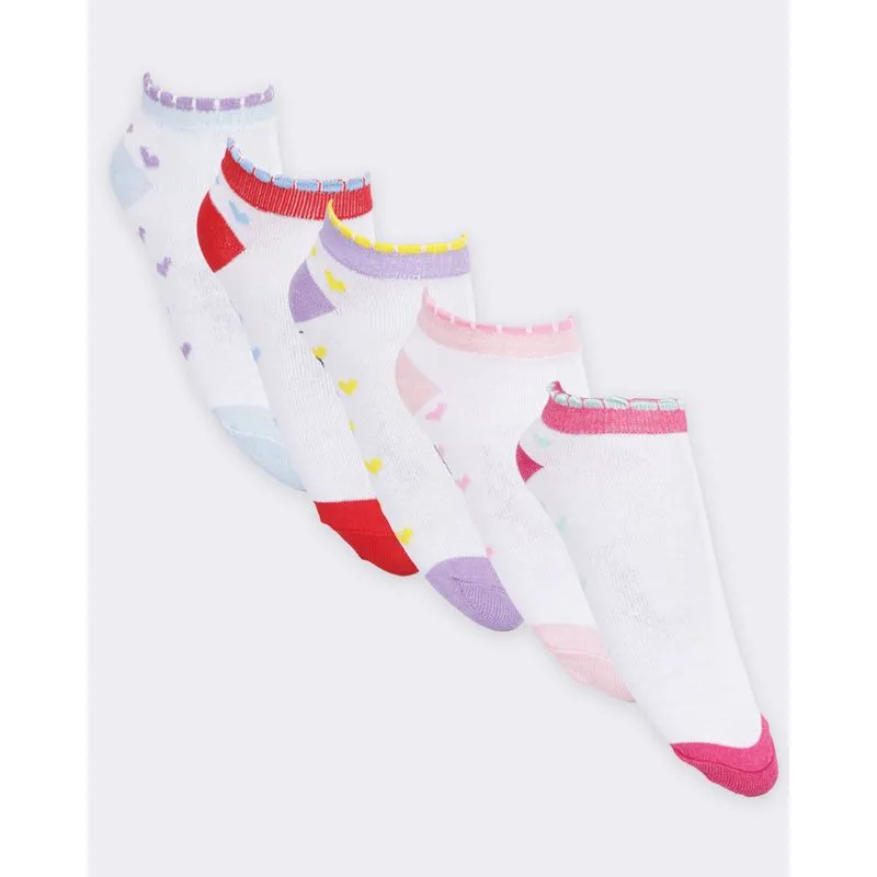 Kit 5 Pares De Meia Infantil Estampa Dias Da Semana Cores Sortidas 22 A 25