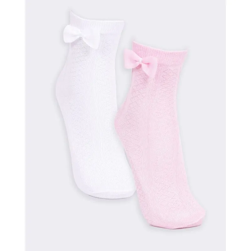 Kit Meia 2 Pares Infantil Cano Longo Cores Sortidas 30 A 33