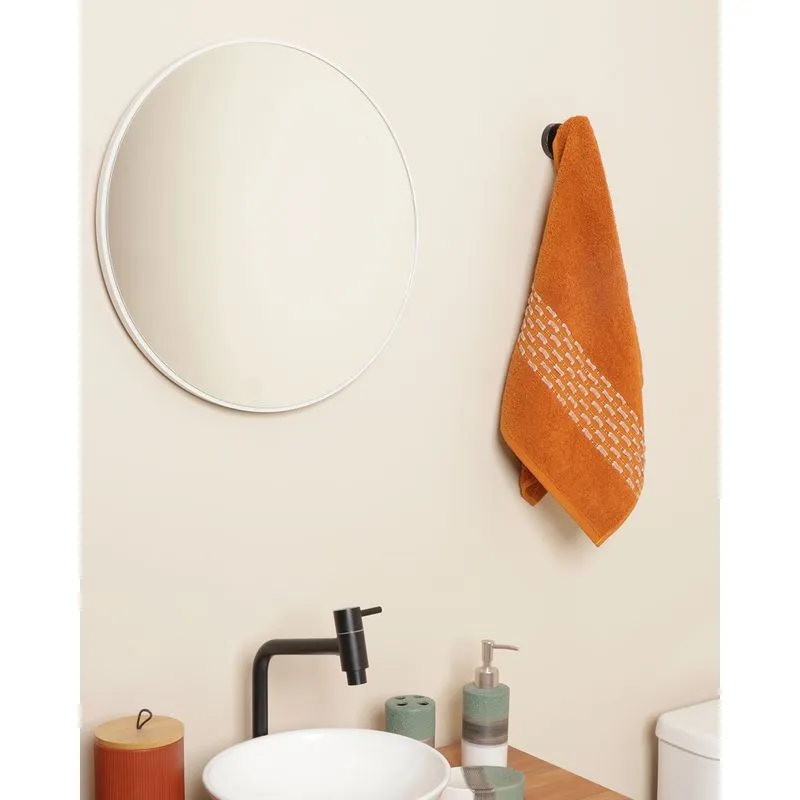 Toalha De Rosto 48cmx70cm cm Faixa Texturizada Mostarda UN