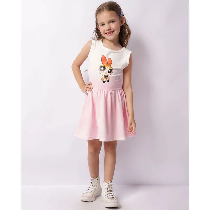 Vestido Infantil Curto Florzinha As Meninas Super Poderosas Rosa 8