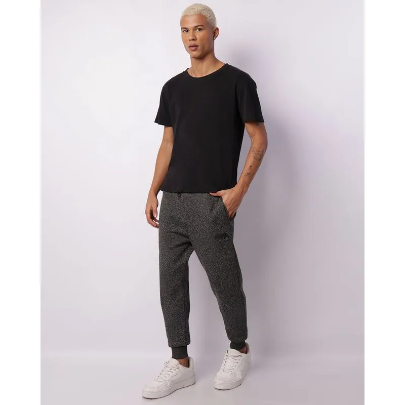 Calça Moletom Masculina Jogger Com Cordão Cinza G