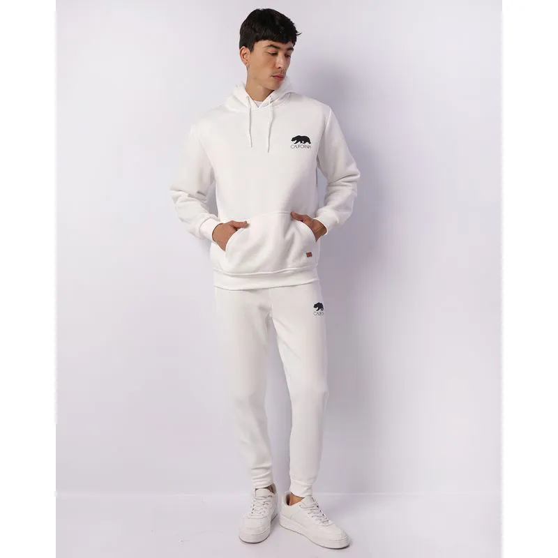 Calça Moletom Masculina Jogger Peluciada Branca P