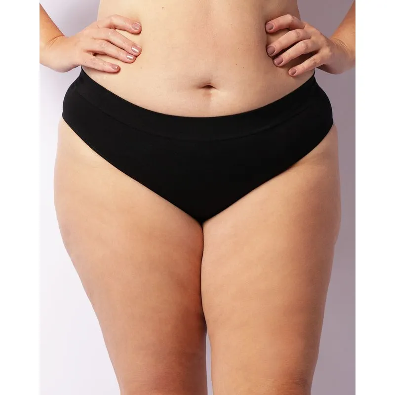 Calcinha Plus Size Feminina Biquíni Confort Preta G1