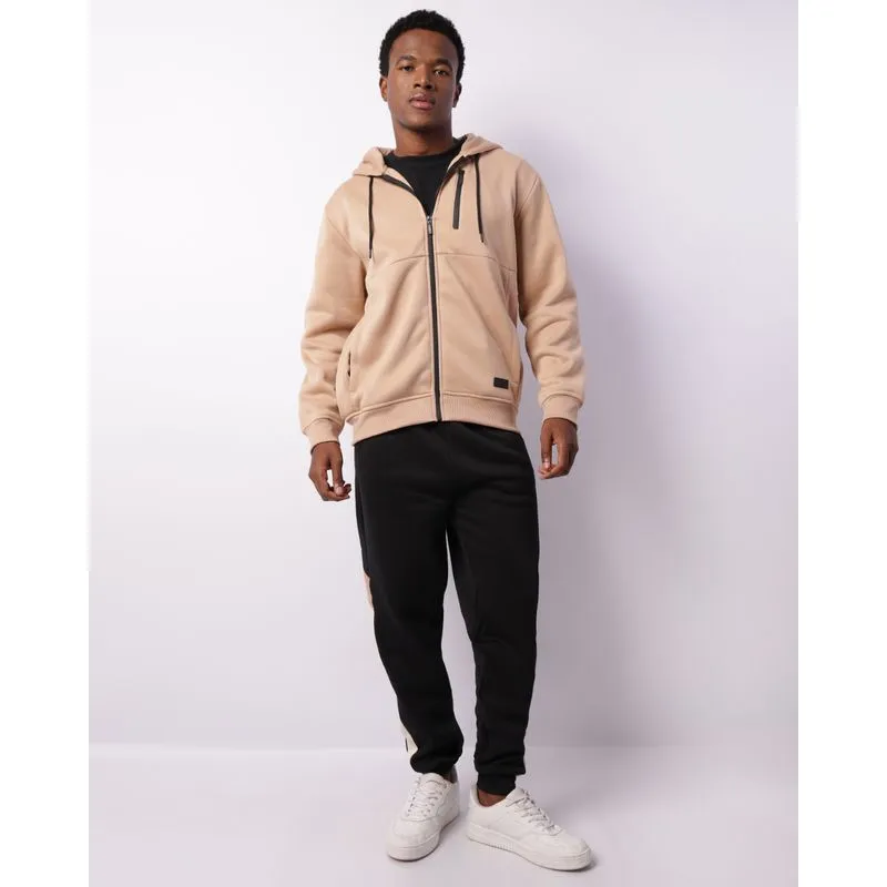 Calça Moletom Masculina Jogger Com Recortes Preta M