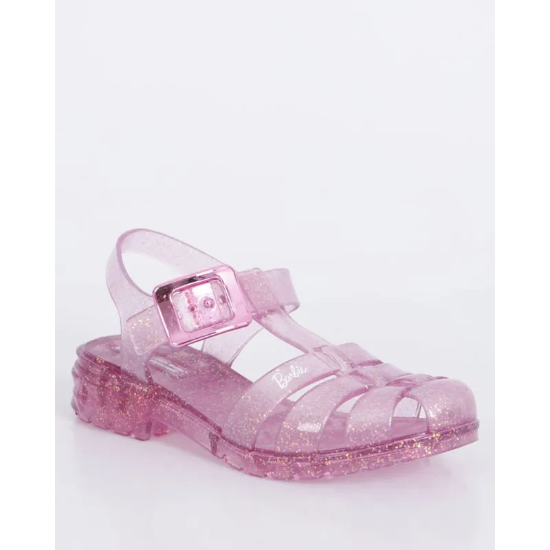 Sandália Infantil Fisherman Estampa Barbie Com Glitter Rosa 25