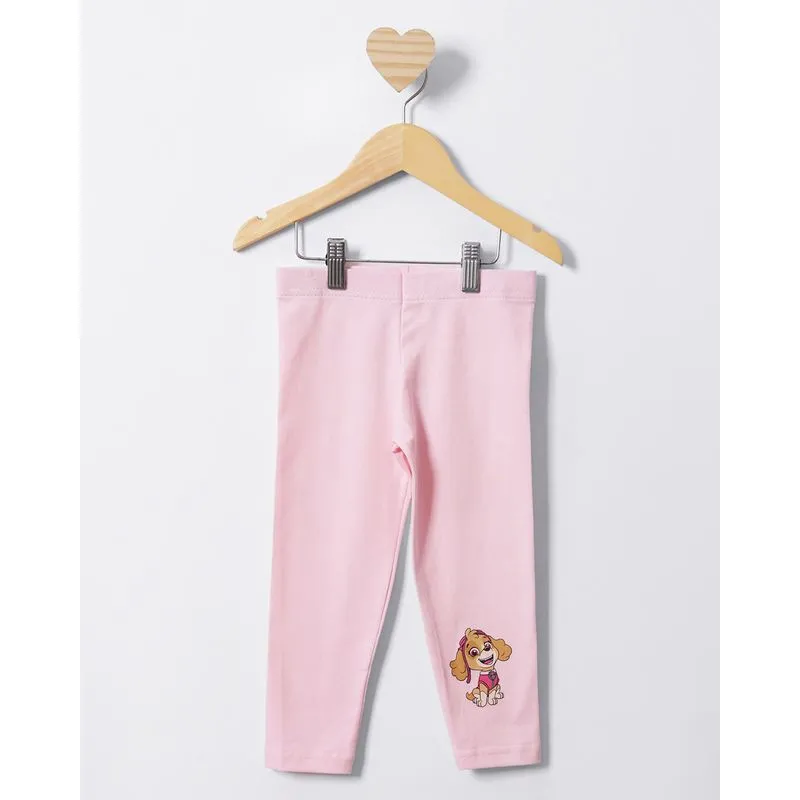 Calça Legging Bebê Estampa Skye Patrulha Canina Rosa 2