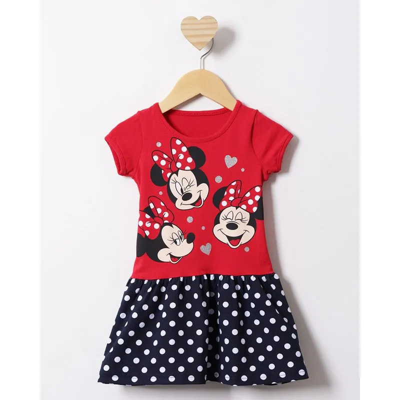 Vestido Bebê Poá Disney Minnie Vermelho 1
