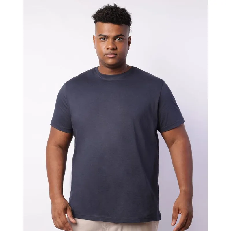 Camiseta Masculina Premium Algodão Peruano Manga Curta Marinho G2