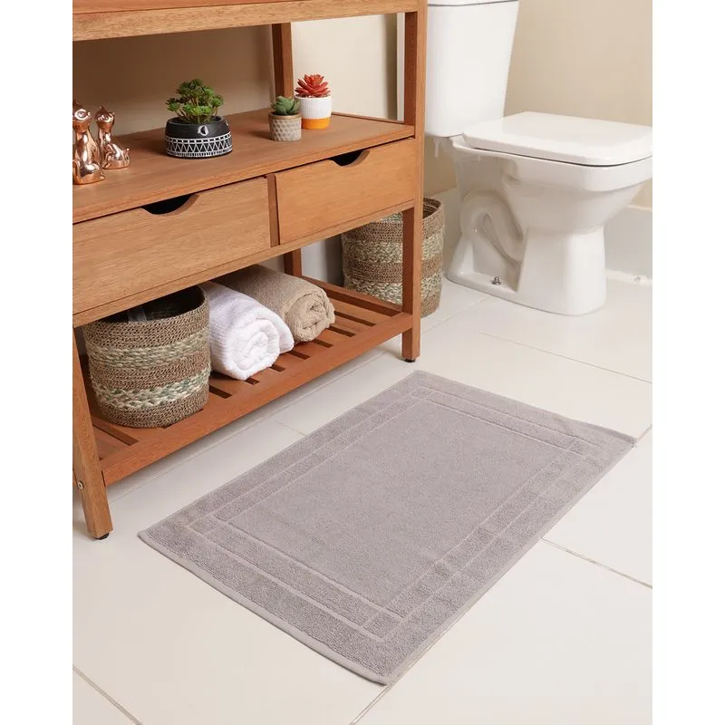 Toalha De Piso Atlântica 50cm x 75cm Antiderrapante Cinza UN