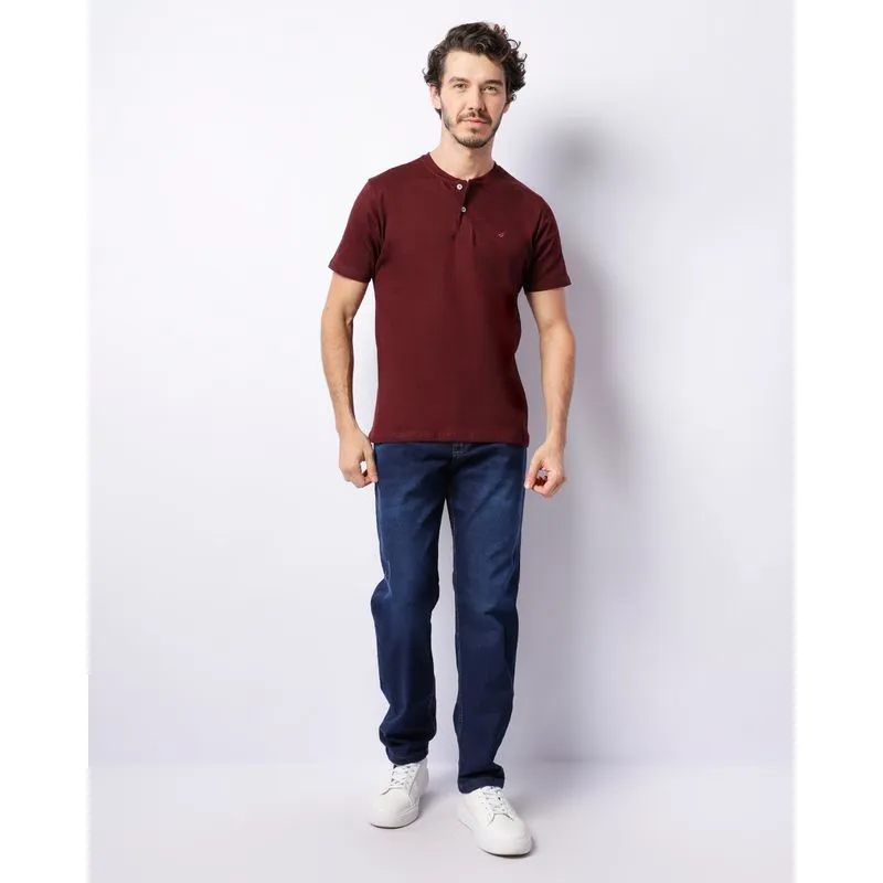 Calça Jeans Masculina Slim Com Puídos Azul 38