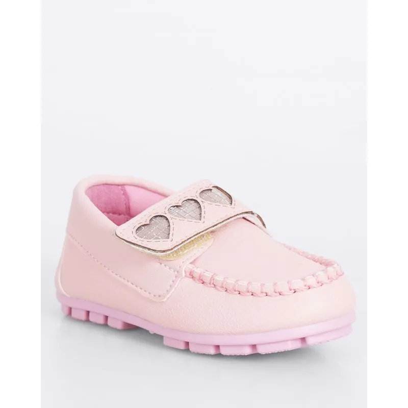 Mocassim Bebê Orto Baby Com Corações Rosa 21