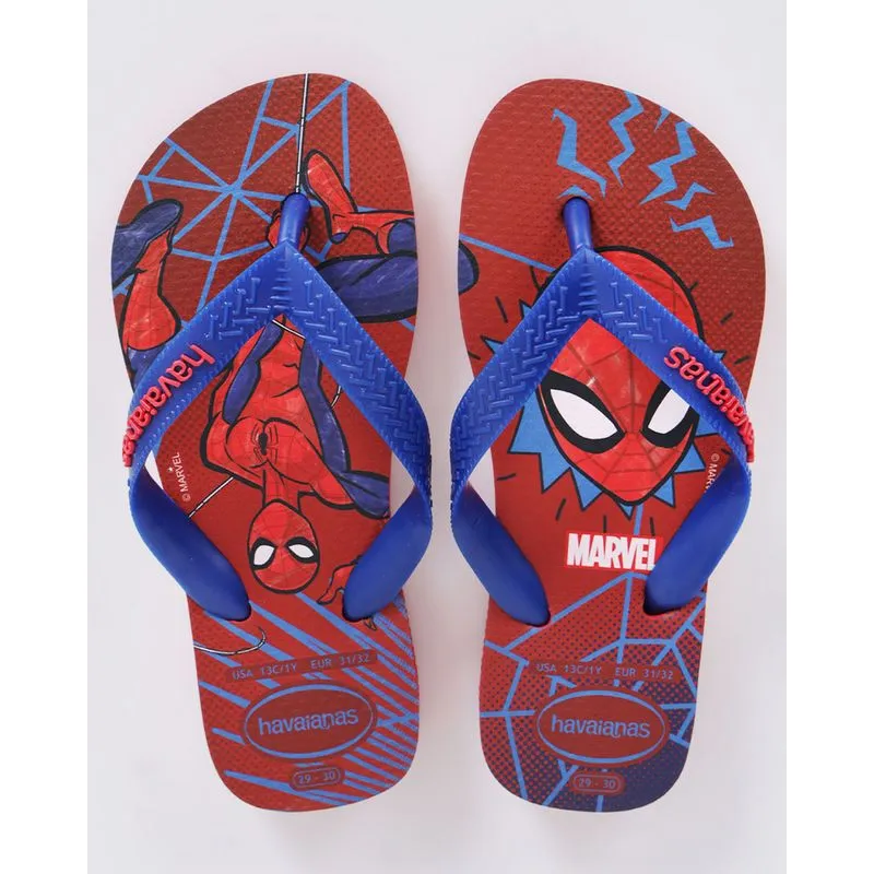 Chinelo Havaianas Infantil Marvel Homem Aranha Vermelho 29/30
