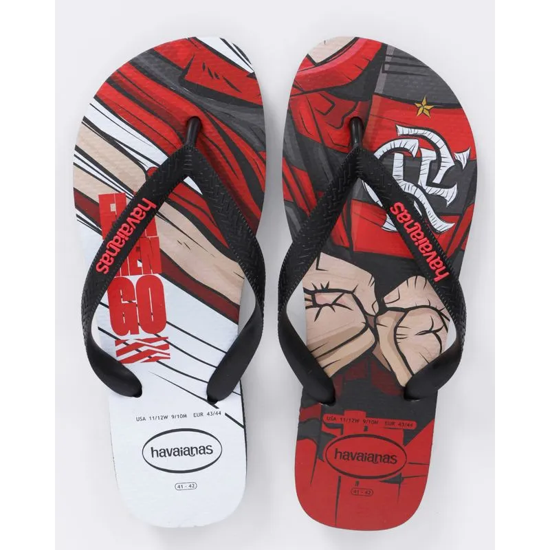 Chinelo Havaianas Masculino Top Times Flamengo Preto 43/44