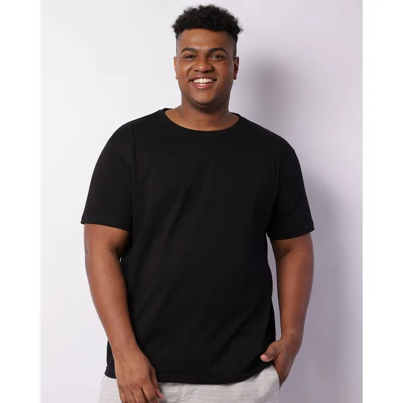 Camiseta Plus Size Masculina Manga Curta Preta G3