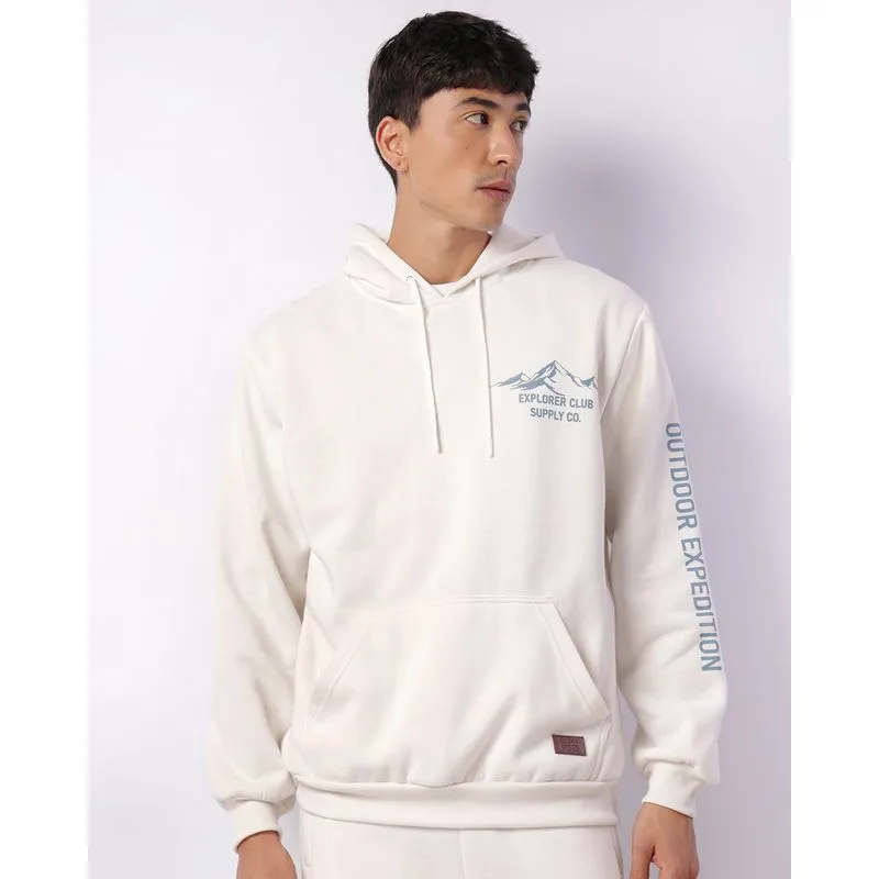 Blusão Moletom Masculino Com Capuz Bolso Off White M