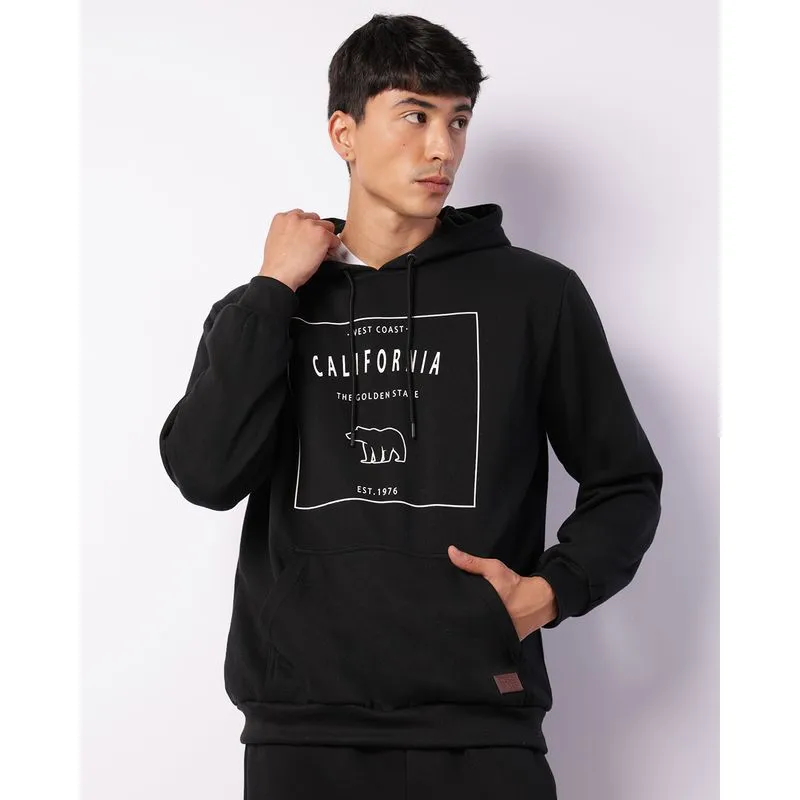Blusão Moletom Masculino Com Capuz Preto G