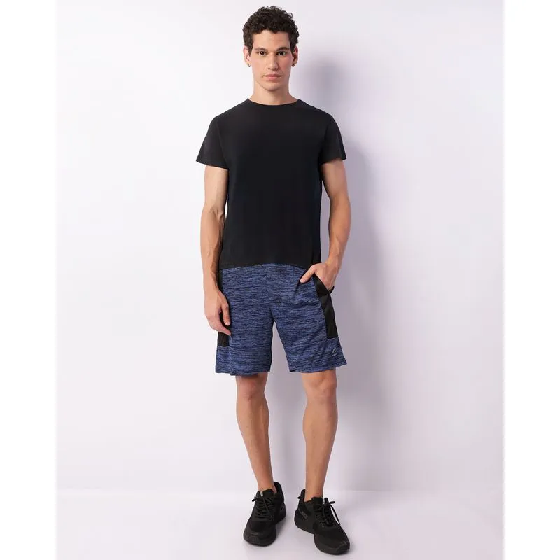 Bermuda Esportiva Masculina Fitter Bolsos Com Zíper Azul M