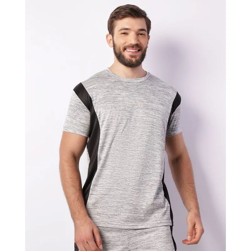 Camiseta Esportiva Masculina Dry Fit Manga Curta Cinza G