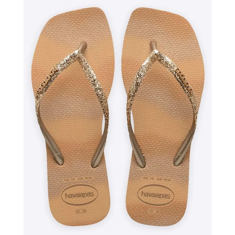Chinelo Havaianas Feminino Slim Party Glitter Dourado 33/34