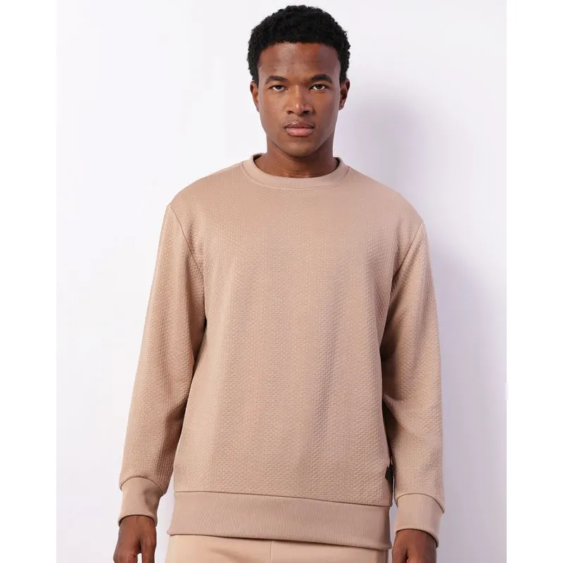 Blusão Masculino Helanca Texturizado Bege M
