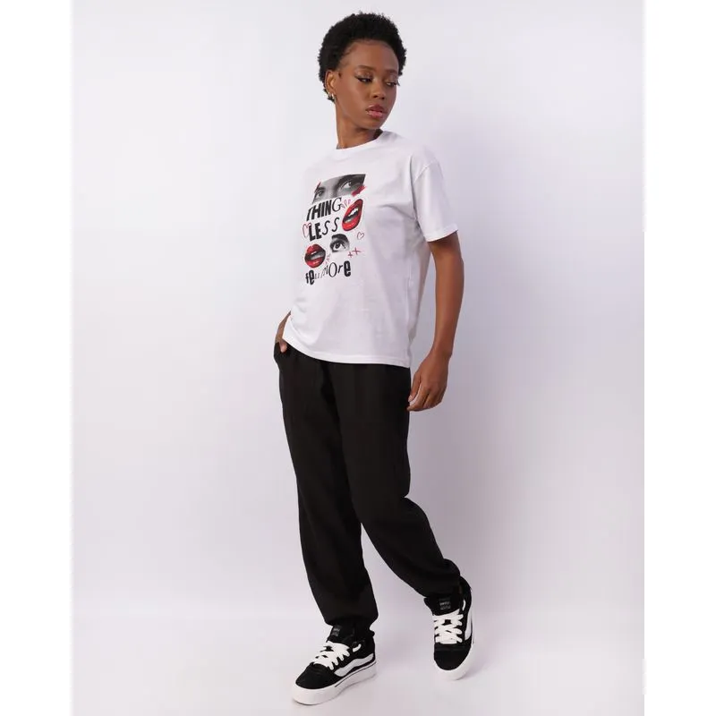 Calça Feminina Jogger Poliviscose Bolso Carpinteiro Preta G