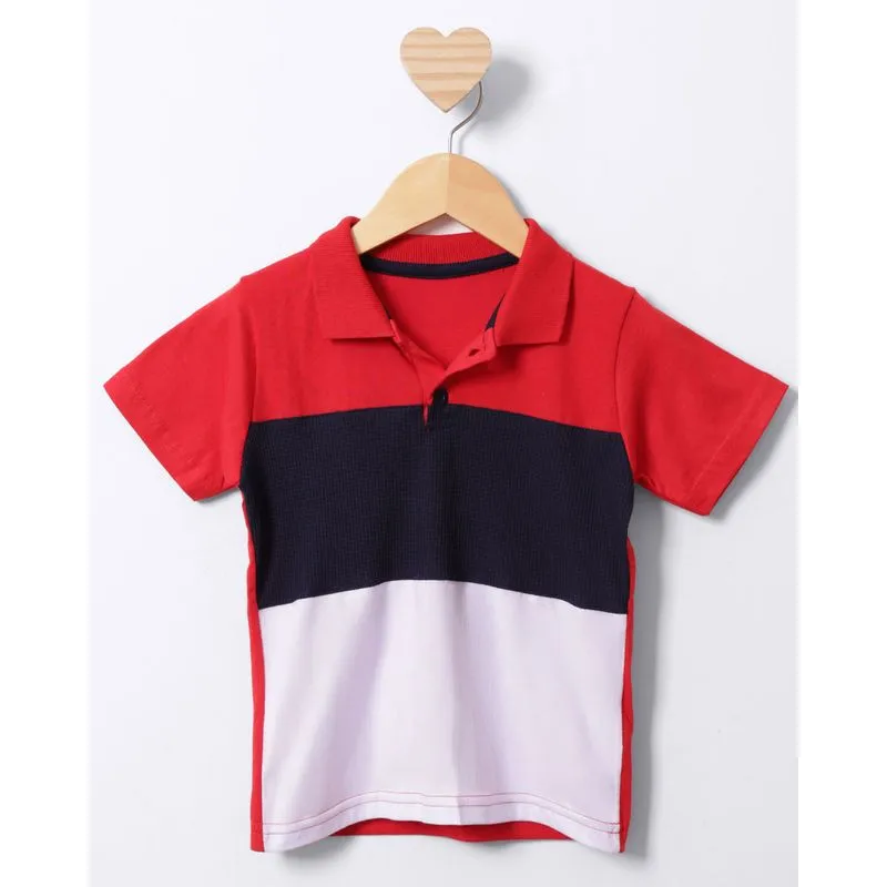 Camisa Polo Bebê Manga Curta Vermelha 2