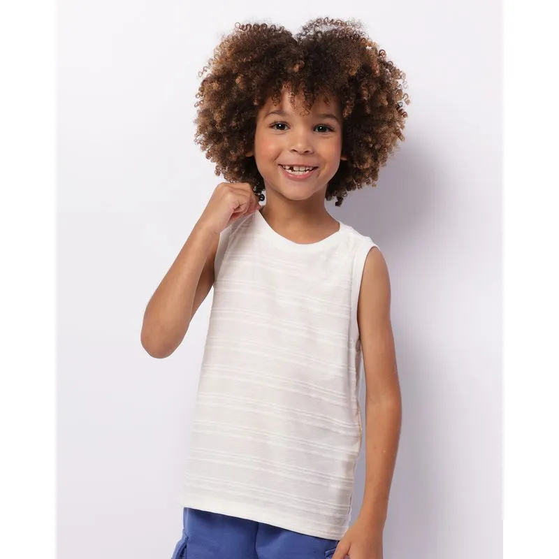 Regata Infantil Maquinetada Off White 8