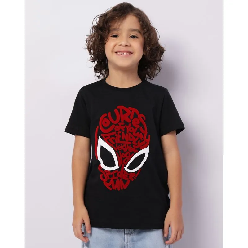 Camiseta Infantil Marvel Homem Aranha Manga Curta Preta 8