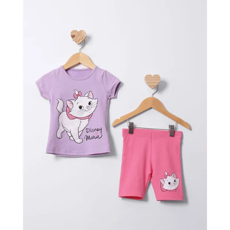 Conjunto Bebê Curto Disney Marie Lilás 2