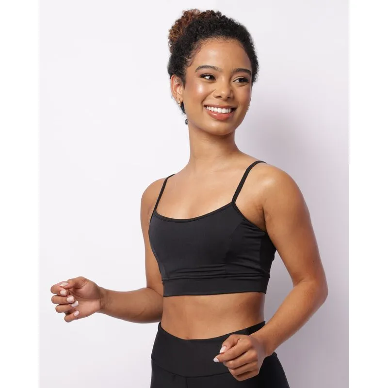Top Fitness Feminino Sem Bojo Básico Preto M