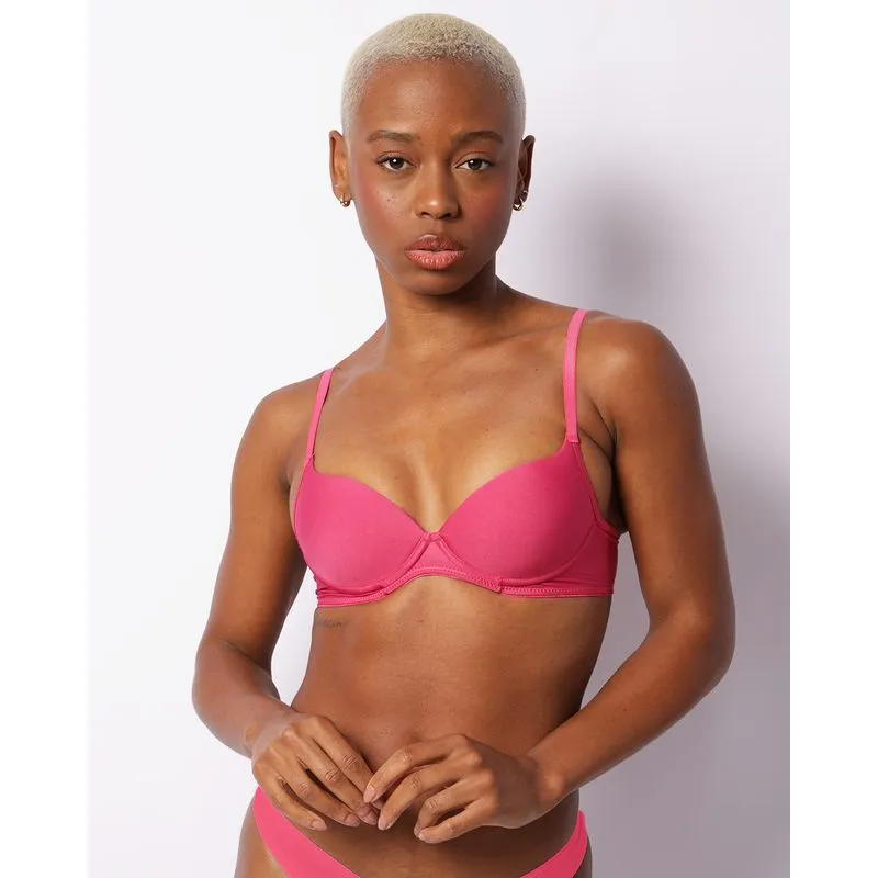 Sutiã Feminino Alcinha Base Com Bojo Rosa 44