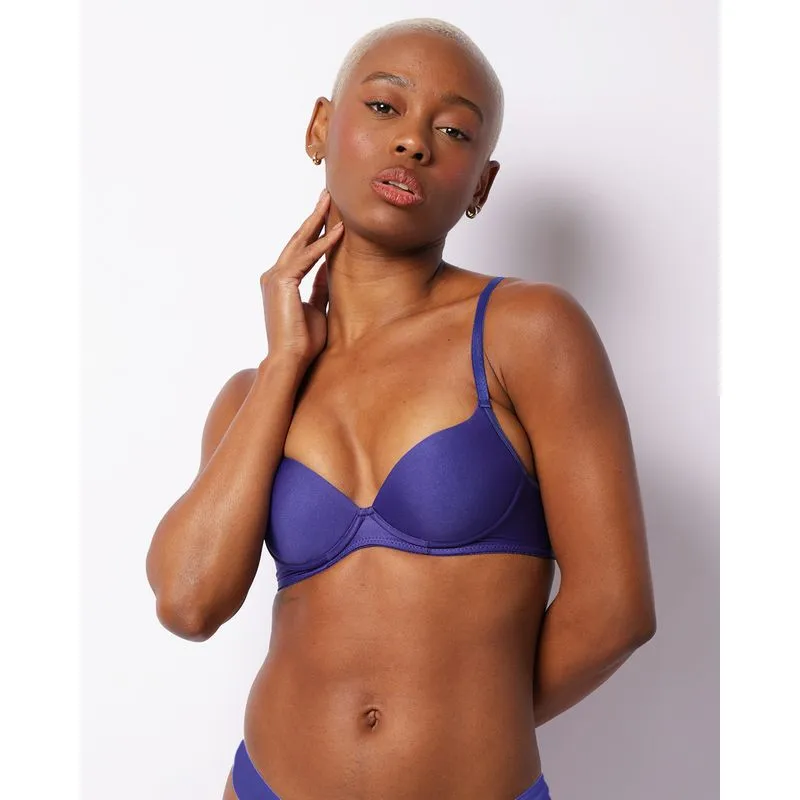 Sutiã Feminino Alcinha Base Com Bojo Azul 40