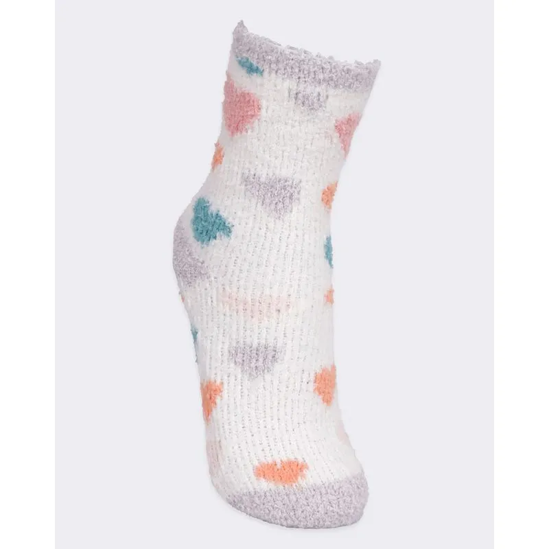 Meia Feminina Cano Alto Chenille Fitter Antiderrapante Branca 34 A 38