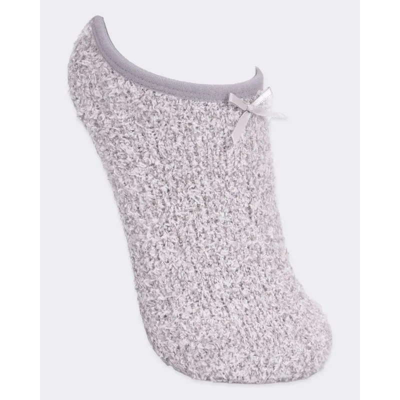 Meia Feminina Sapatilha Chenille Fitter Antiderrapante Cinza 34 A 38