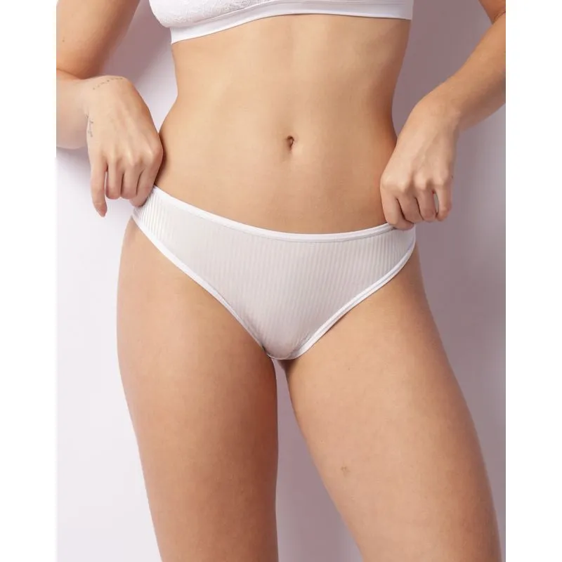 Calcinha Feminina Biquíni Canelada Branca G