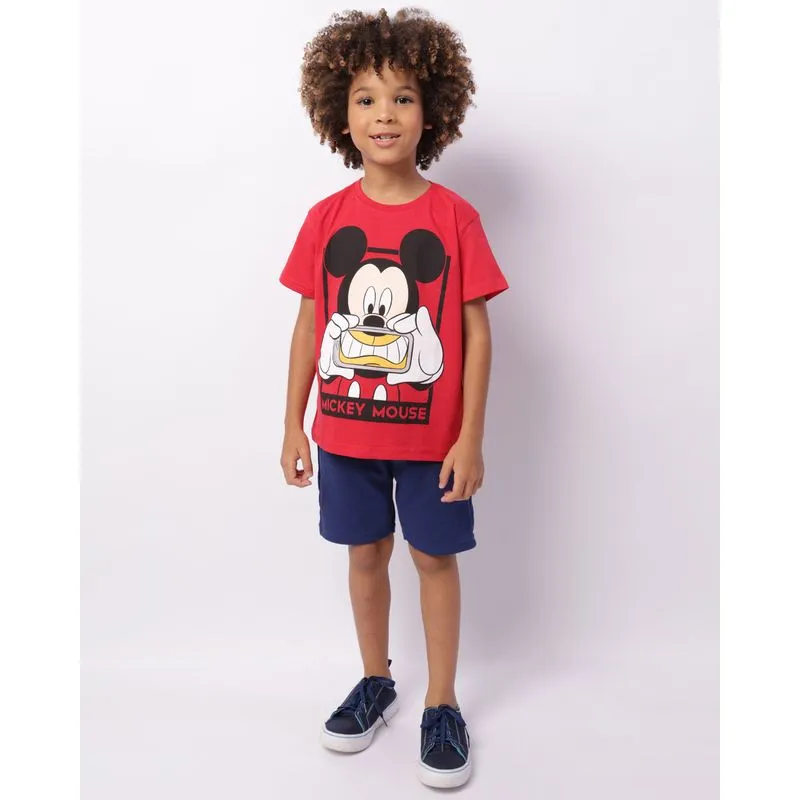 Bermuda Infantil Reta Moletinho Texturizada Marinho 4
