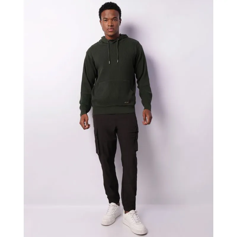 Calça Masculina Jogger Com Bolsos Cargo Recortes Preta G