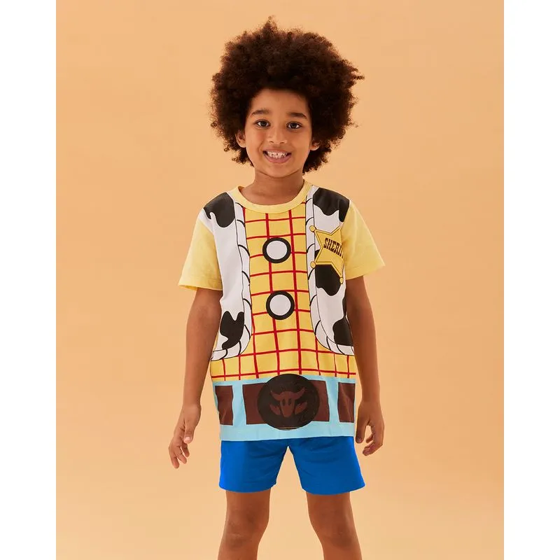 Pijama Infantil Disney Estampa Woody Sherif Toy Story Azul 10