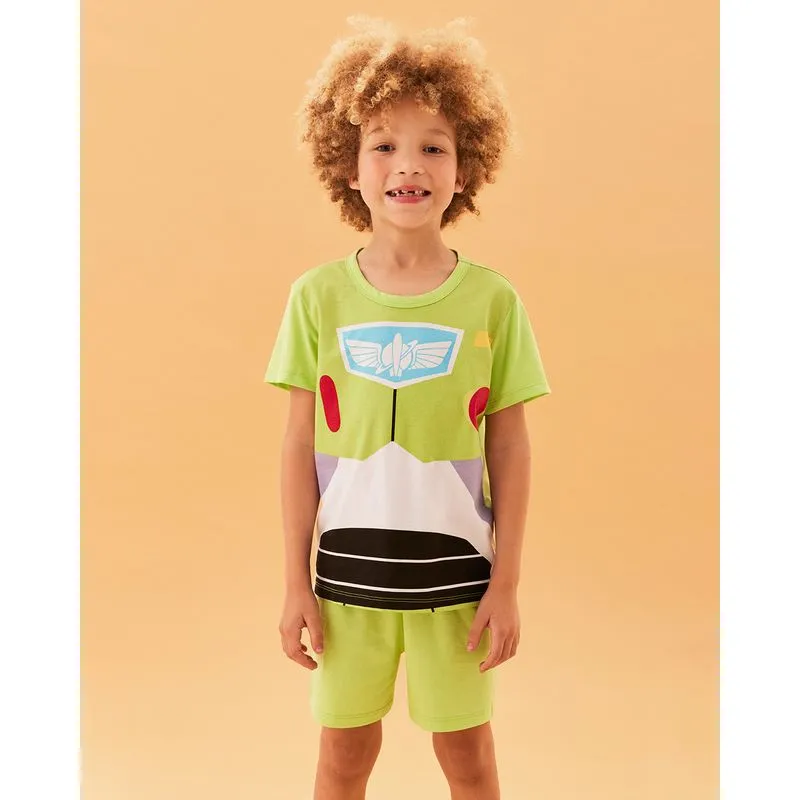 Pijama Infantil Disney Estampa Buzz Lightyear Verde 4
