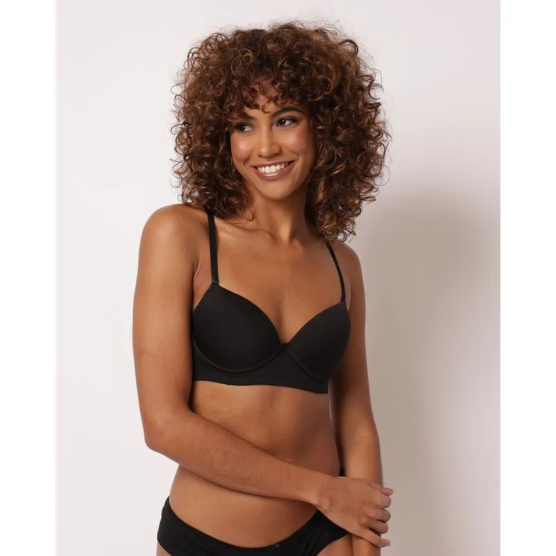 Sutiã Feminino Base com Bojo Preto 40