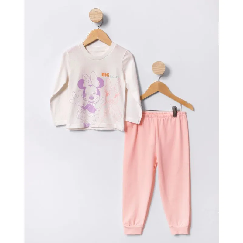 Pijama Bebê Longo Disney Minnie & Margarida Off White 2