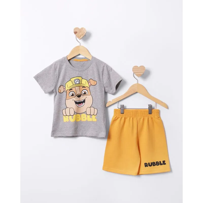 Conjunto Bebê Curto Rubble Patrulha Canina Cinza 2