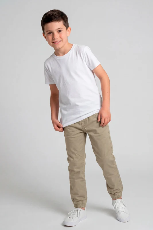 CALCA JOGGER SARJA 18150I INFANTIL KHAKI / 12A