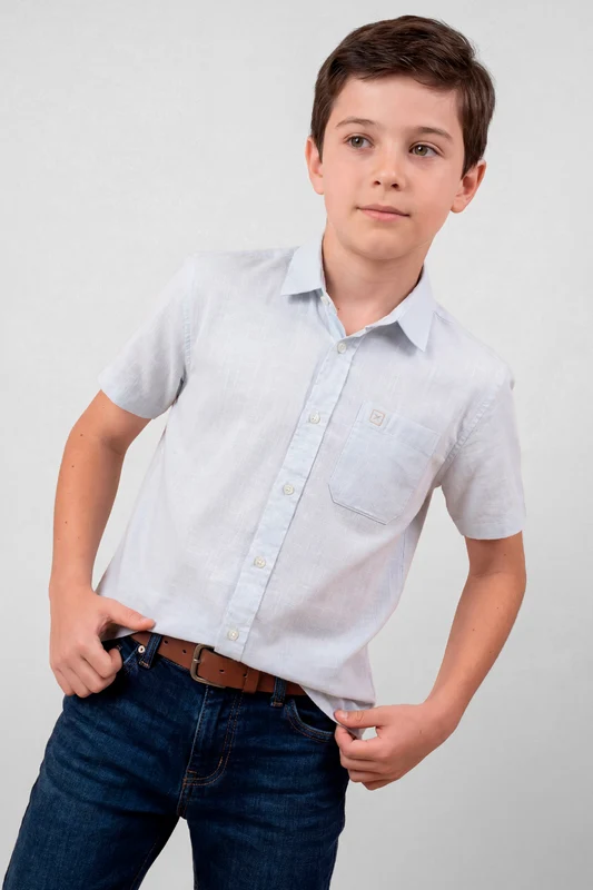 CAMISA MC 2902CI INFANTIL AZUL / 6A