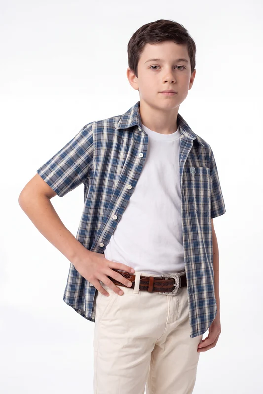 CAMISA MC REGULAR 29112CI INFANTIL XADREZ / 2A
