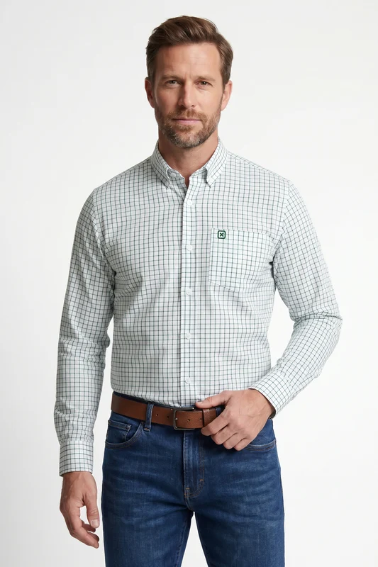 CAMISA X-SIZE REGULAR TRICOLINE 2728LP VERDE / 3XG