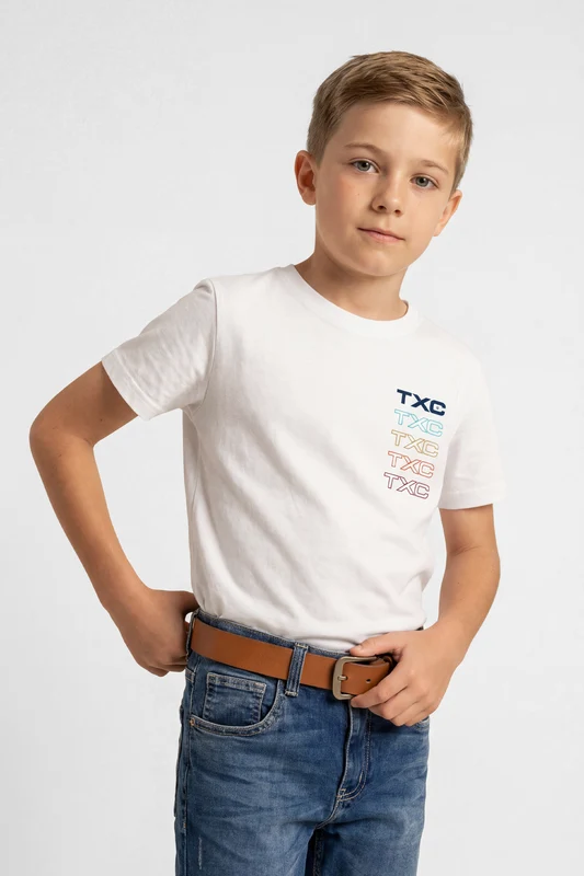 CAMISETA CUSTOM MC SLIM ESTAMPADA 191501 INFANTIL BRANCO / 6A