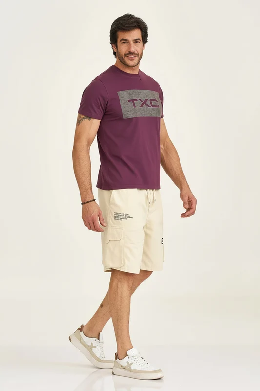 BERMUDA CARGO SARJA SILK BORDADO 8711 OFF WHITE / M