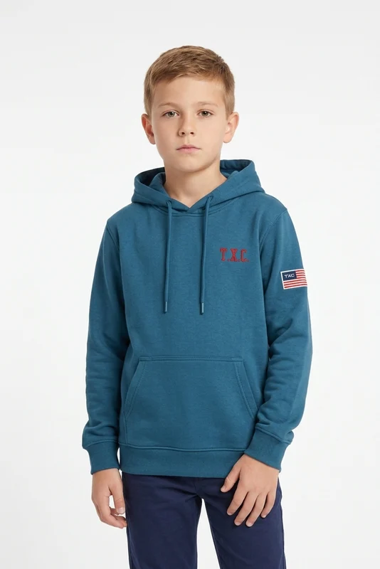 MOLETOM CUSTOM ML BORDADO 3350I INFANTIL AZUL / 6A